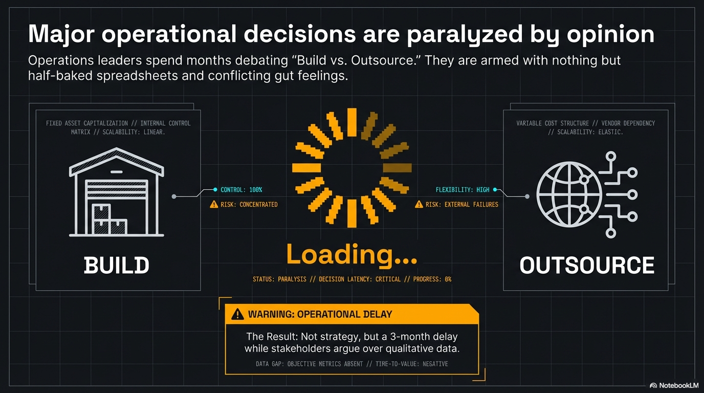 The Problem — gut feel, incomplete spreadsheets, and circular arguments drive million-dollar decisions